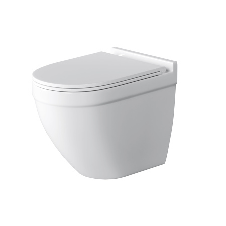 Унитаз подвесной Grossman Торнадо GR-4483SQ белый глянцевый с сиденьем микролифт безободковый смыв торнадо